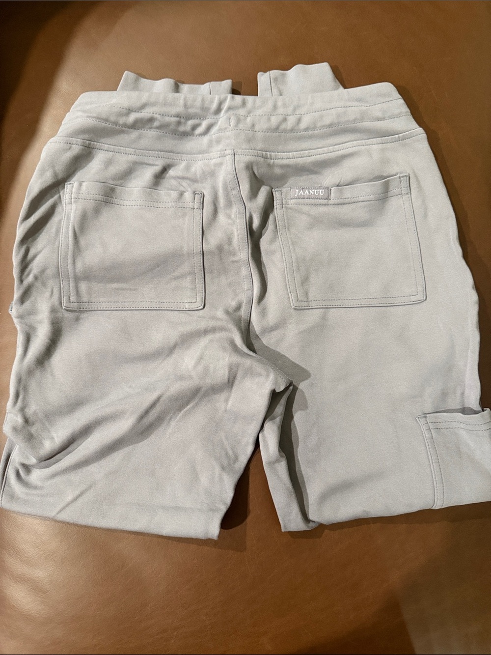 Jaanuu Gray Drawstring Scrub Pants with Back Pocket SP - Picture 3 of 4